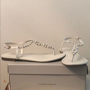 Marc Fisher White Sandals